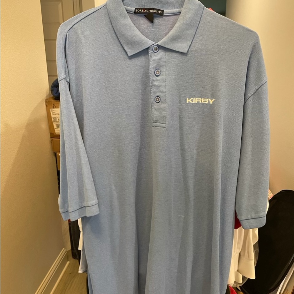 Light Blue Kirby Logo Pullover Polo Size 2XL